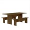 Manhattan Comfort Rectangle NoMad 67.91 Dining Set of 3 in Nature, 67.91 W, 32.48 L, 29.92 H, MDF, Nature 126GMC77 - alternate 7